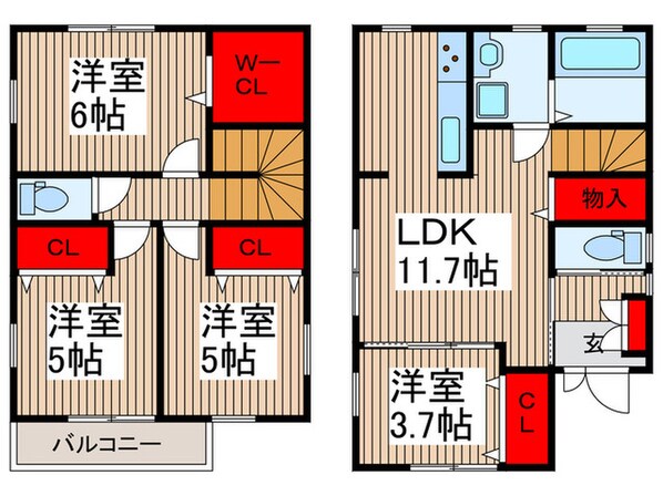 山久保２丁目戸建の物件間取画像